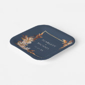 Navy Blue Herfst Paper Bord (Gebogen)