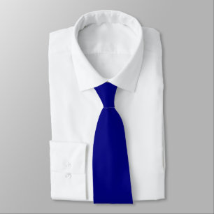 Navy Blue Hidden Initialen Solid Color Stropdas