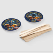 Navy Blue High School Football Player Photo Parent Handwaaier (Niet-gemonteerd)