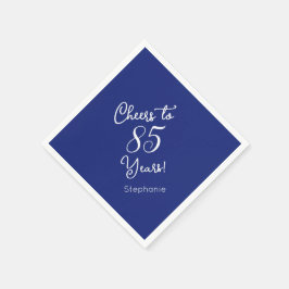 Navy Blue Hoera voor 85 jaar 85ste verjaardag Servet