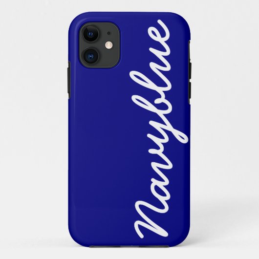 Navy Blue  Hoesje iPhone 5 Hoesje (Achterkant)