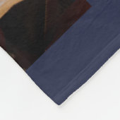 Navy Blue Holiday Foto Distress Snowflakes Fleece Deken (Hoek)