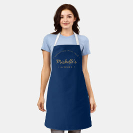 Navy Blue Homemade met liefdeskeuken op maat Schort