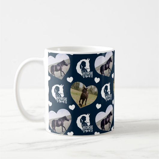 Navy Blue Horse Girl-foto Koffiemok (Links)