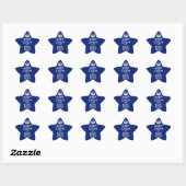 Navy Blue houdt kalm en heeft Jouw tekst Ster Sticker (Vel)