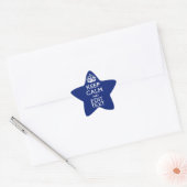 Navy Blue houdt kalm en heeft Jouw tekst Ster Sticker (Envelop)
