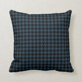 navy blue houndstooth kussen
