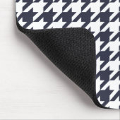 Navy Blue Houndstooth Muismat (Hoek)