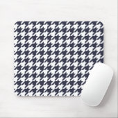 Navy Blue Houndstooth Muismat (Met muis)