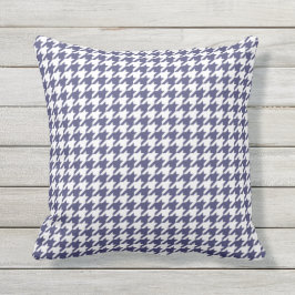 Navy Blue Houndstooth Pattern Buitenkussen