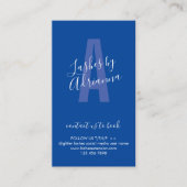 Navy Blue Icon Makeup Lash Extension Aftercare Visitekaartje (Voorkant)