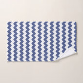Navy Blue Ikat Chevron Pattern Bad Handdoek (Handdoek)