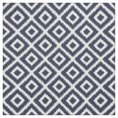Navy Blue Ikat Diamonds Stof (Swatch)