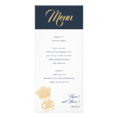 Navy Blue India Passport Menu (Voorkant)