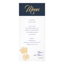 Navy Blue India Passport Menu