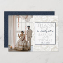 Navy Blue India trouwfoto dank u