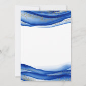 Navy Blue Ink Gold Flakes Geode 40e verjaardag Kaart (Achterkant)