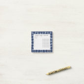 Navy Blue Inkt Stip Weekelijkse Gewoonte Tracker Post-it® Notes (Op bureau)