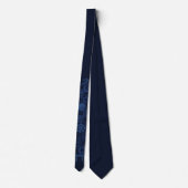 Navy Blue Interreligieuze Symbols Stropdas (Achterkant)