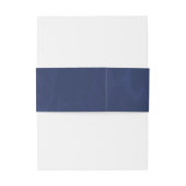 Navy Blue Invitation Belly Band Uitnodigingen Wikkel (Achterkant Voorbeeld)