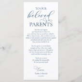 Navy Blue, inwendige plaatsinstelling Hartelijk da Programmakaart (Voorkant)