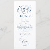 Navy Blue, inwendige plaatsinstelling Hartelijk da Programmakaart (Voorkant)