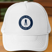 Navy Blue Its Time to Par Tee Humorous Golf  Trucker Pet