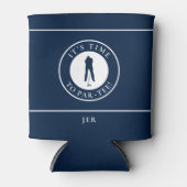 Navy Blue Its Time to Par Tee Personalized Golfer Blikjeskoeler (Voorkant)