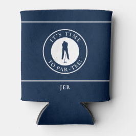 Navy Blue Its Time to Par Tee Personalized Golfer Blikjeskoeler