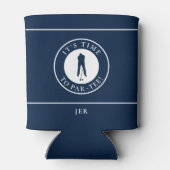 Navy Blue Its Time to Par Tee Personalized Golfer Blikjeskoeler (Achterkant)
