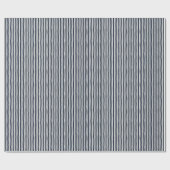 Navy Blue & Ivory Wonky Stripes Cadeaupapier (Vlak)
