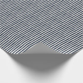 Navy Blue & Ivory Wonky Stripes Cadeaupapier (Hoek)