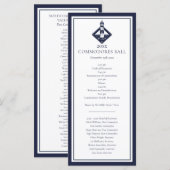 Navy Blue Jachtclub Nautilus Menu Programma (Voorkant / Achterkant)