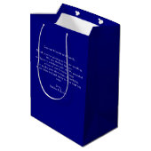 Navy Blue Jamaica Map Wedding Welcome Swag Medium Cadeauzakje (Achterkant Gekanteld)