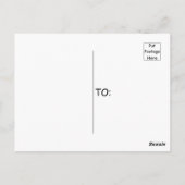 Navy Blue Japanse Golf met Red Moon Teken Briefkaart (Achterkant)