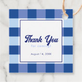 Navy Blue Jean Baby Jongen Baby Shower Bedankjes Labels (Achterkant)