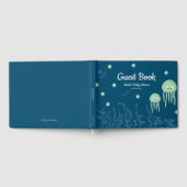 Navy Blue Jellyfish Gender Neutraal Baby shower Gastenboek (Volledig)