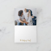 Navy Blue Joy Holiday Leaves Texas Shape Foto Feestdagen Kaart (Binnen)