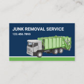 Navy Blue Junk Removal Service Vuilniswagen Visitekaartje (Voorkant)