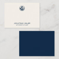 Navy Blue Juridische embleem Note Kaart