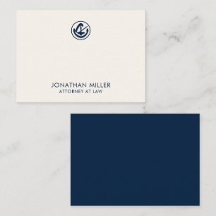 Navy Blue Juridische embleem Note Kaart Notitiekaartje
