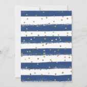 Navy Blue Jurk Donkere Huid Prinses Sweet 16 Bedankkaart (Achterkant)