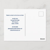 Navy Blue Just Sold Real Estate Company Logo Briefkaart (Achterkant)