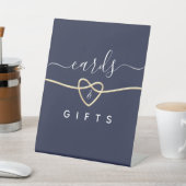 Navy Blue Kaarten en geschenken Reclamebord Met Voetstuk (Insitu)
