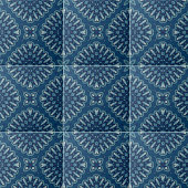 Navy Blue Kaleidoscoop Mozaïek Geometrisch Patroon Tegeltje