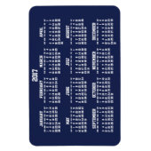 Navy Blue Kalender 2017 Grote Flexibele Magneten (Verticaal)