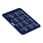 Navy Blue Kalender 2025 Flexibele Magneet (Rechterzijde)