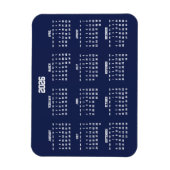 Navy Blue Kalender 2026 Flexibele Magneet (Verticaal)