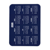 Navy Blue Kalender 2026 Flexibele Magneet (Verticaal)