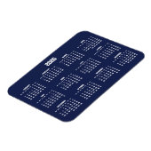 Navy Blue Kalender 2026 Flexibele Magneet (Linkerzijde)
